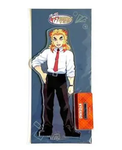 鬼滅の刃　煉獄杏寿郎　キメツ学園 缶バッジ　AGF 鬼滅の刃 煉獄杏寿郎 アクリルスタンド & ランダム 缶バッジ