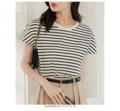 ストライプ 　半袖Tシャツのサムネイル