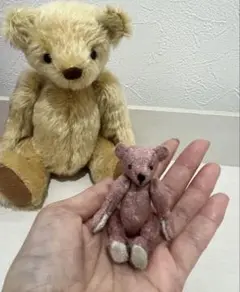 ミニチュアテディベア　ハンドメイド　テディベア