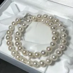 7.9mm-8.2mm アコヤパール　あこや　ネックレス　シルバー　真珠