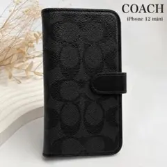 COACH iPhone12 mini 手帳型ケース 黒のサムネイル