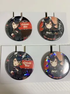 ホロライブ　一番くじ　大神ミオ　缶バッジ　ホログラムver 通常ver