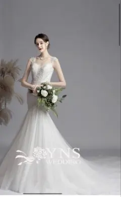 SALE⚫︎マーメイドウェディングドレス⚫︎セミオーダー⚫︎ヘアアクセ付