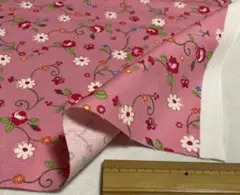 匿名配送】花柄生地　KOKKA Kate Rose横約108cm × 約60cm