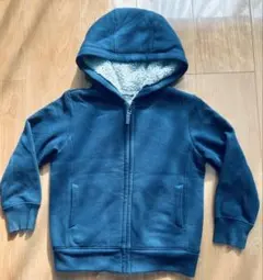 ユニクロ　ボアスウェットフルジップパーカ　ネイビー　120㎝　パーカー　キッズ