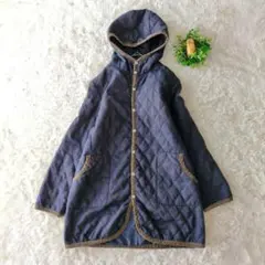 ロペピクニック　フード付きキルティングジャケット　40 ネイビー　アウター