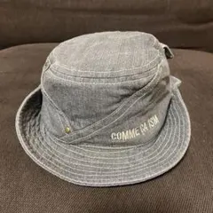 COMME CA ISM コムサイムズ グレー デニム風素材 バケットハット