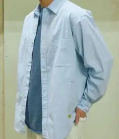 BAYFLOW ストライプシャツ ライトブルーサイズ４（L）