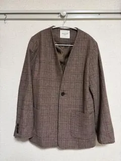 FREAK’S STORE ノーカラージャケット チェック S