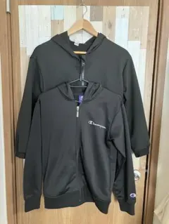 【2点セット】パーカー 150 Champion／SCENE 黒 まとめ売り