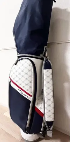 未使用品 ゴルフ キャディバッグ スタンド式 軽量 ブルー 青 フード