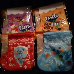 Qoo Fanta クリスマス靴下型オーナメント 4個セット