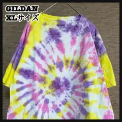 【ギルダン】半袖Tシャツ　タイダイカラー　子供キッズ160ピンク紫カラフル4のサムネイル