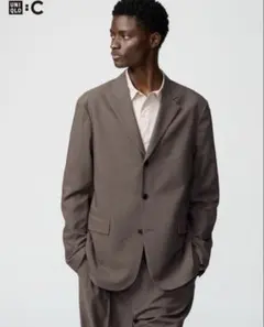 Uniqlo U リラックスフィットジャケット/タックワイドパンツ セット