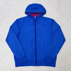 00s NIKE ナイロンジップパーカー 総柄 XL Y2K 短丈 即日発送