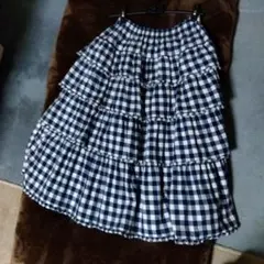 ギンガムチェック フリルスカート
