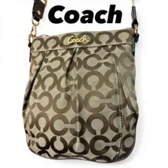 COACH ショルダーバッグ シグネチャー ミニショルダー キャンバス ベージュ