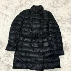 美品 L相当 モンクレール ニエメン ダウンコート ベルト ブラック ☆