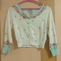 最終値下げ★　snidel 花柄ショート丈カーディガン　ニット　カーデ