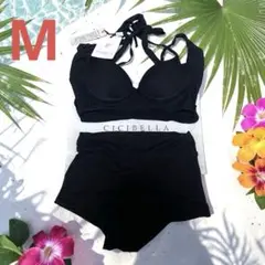 タグ付き未使用品　ブラックCICIBELLAセパレート水着 ビキニリブ Mのサムネイル
