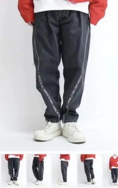 Doublet コットン製ワイドフィットデニムパンツ ブラックのサムネイル