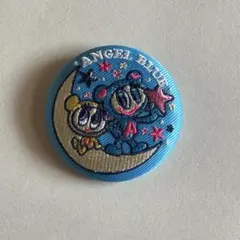 エンジェルブルー刺繍 缶バッジ