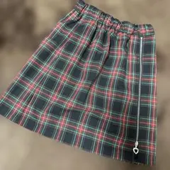 140cm チェック柄スカート（ウエストゴム）