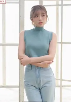 Darich♡ベーシックニットトップス新品SAX