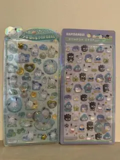 【正規品】はぴだんぶい　ボンボンドロップシールミニ ポチャッコベビー　うるちゅる