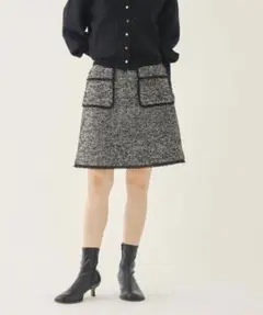 エメルリファインズ EMMEL REFINES ツイード台形ミニスカートM 美品のサムネイル