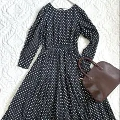 極美品✨23区 シャツワンピース ドット ロング丈 2way 大きめサイズ 44 極美品✨23区 シャツワンピース ドット ロング丈 2way 大きめサイズ 44