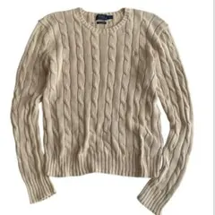 POLO RALPH LAUREN ケーブルニット　コットンベージュ　L