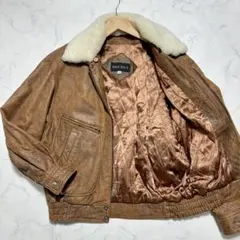 VINTAGE A-2 G-1 フライトジャケット 羊革 キルティング 茶色 M