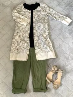 ⭐︎値下げユナイテッドアローズ刺繍麻、リネンの生成りのアウター