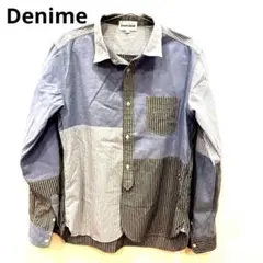 【美品】Denime ドゥニーム♡人気のブルー系・ストライプ♡ポケット付き♡のサムネイル