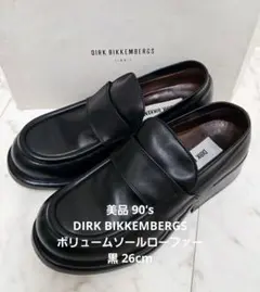 90's DIRK BIKKEMBERGS 厚底 ローファー 黒 ベルギー製のサムネイル