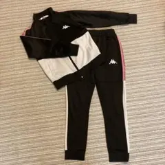 Kappa ジャージ上下セット 黒/グレー/ピンク