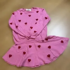 H&M ピンク ハート柄 セットアップ