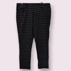 カジュアルパンツ ギンガムチェック柄 LL ネイビー＆ホワイト BHS189