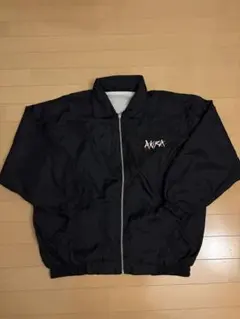 AKIRA ナイロンジャケット ワンポイントロゴ　ブラック　古着