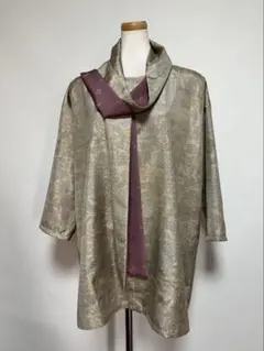 No.1008 着物リメイク　大島紬のチュニック