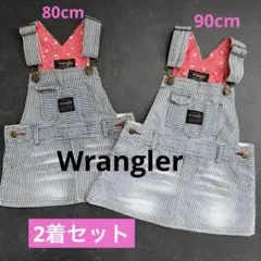 【美品】Wrangler ジャンバースカート デニム ストライプのサムネイル