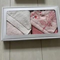 INED イネド ハンドタオルセット ピンク ホワイト