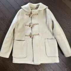 美品☆オーシバル ウール ダッフルコーアウター フード付き ホワイト 1 