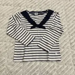 プチバトー　PETIT BATEAU ストライプ 長袖カットソー 116cm