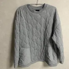 ワークマン　wmb キルティング グレー トレーナー　スウェット　LL