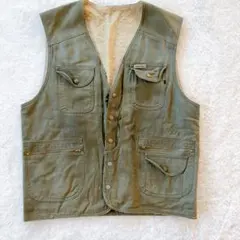 Jumpin’ Jack ミリタリーベスト 裏ボア カーキ 古着