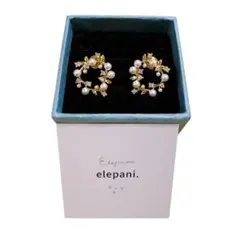 elepani パール 花モチーフ ピアス