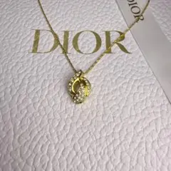 Dior ヴィンテージ ネックレス リーフ ゴールド ラインストーン