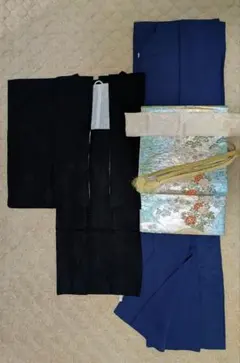 正絹　色無地付け下げ　一つ紋　その他セット